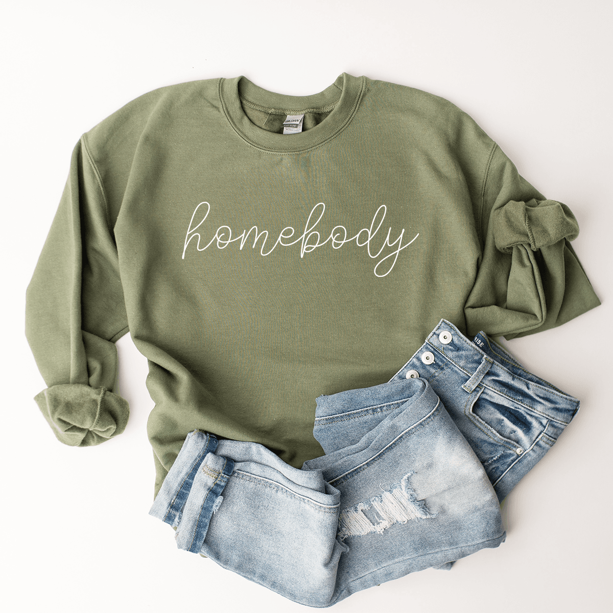 Homebody Sweatshirt Hustle and Thrive