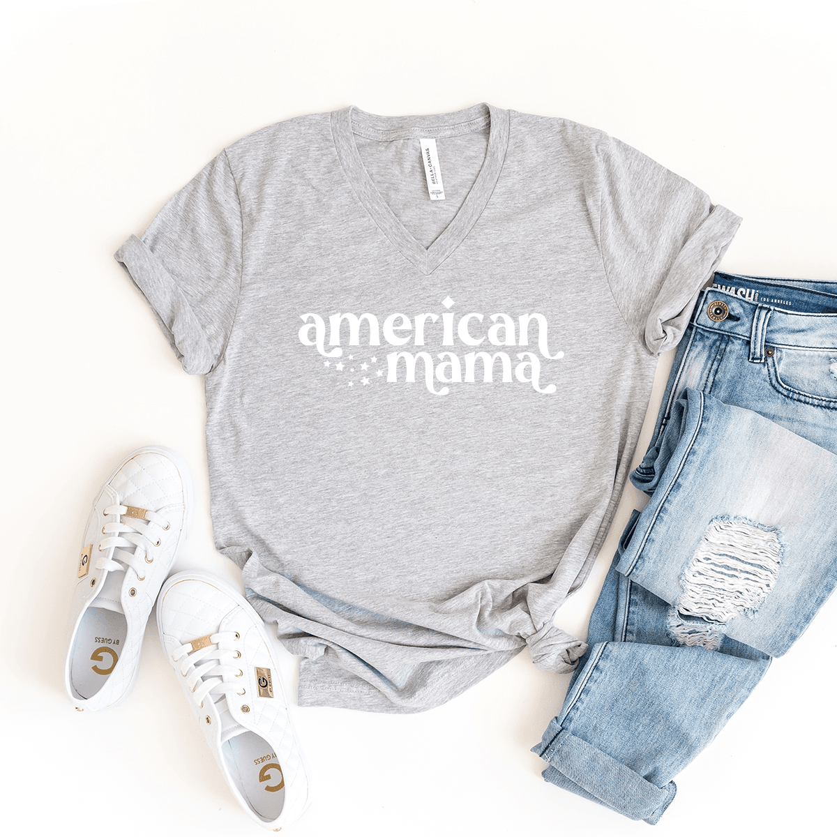 American Mama - Bella+Canvas V-Neck Tee