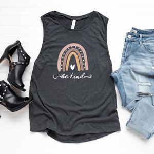 Be Kind (Rainbow) - Bella+Canvas tank top