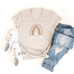 Be Kind (Rainbow) - Bella+Canvas V-Neck Tee