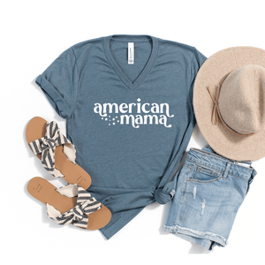 American Mama - Bella+Canvas V-Neck Tee