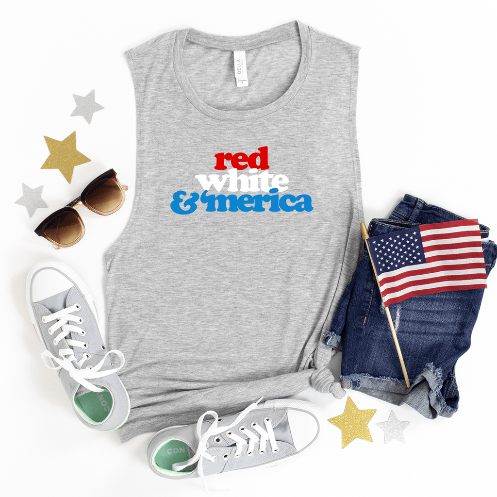 Red, White & 'Merica - Bella+Canvas tank top