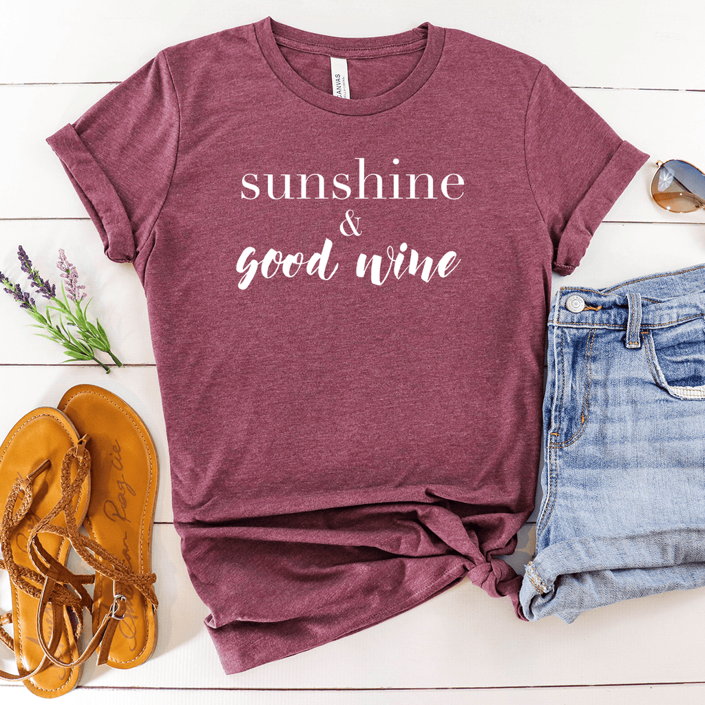 Sunshine & Good Wine - Bella+Canvas Tee
