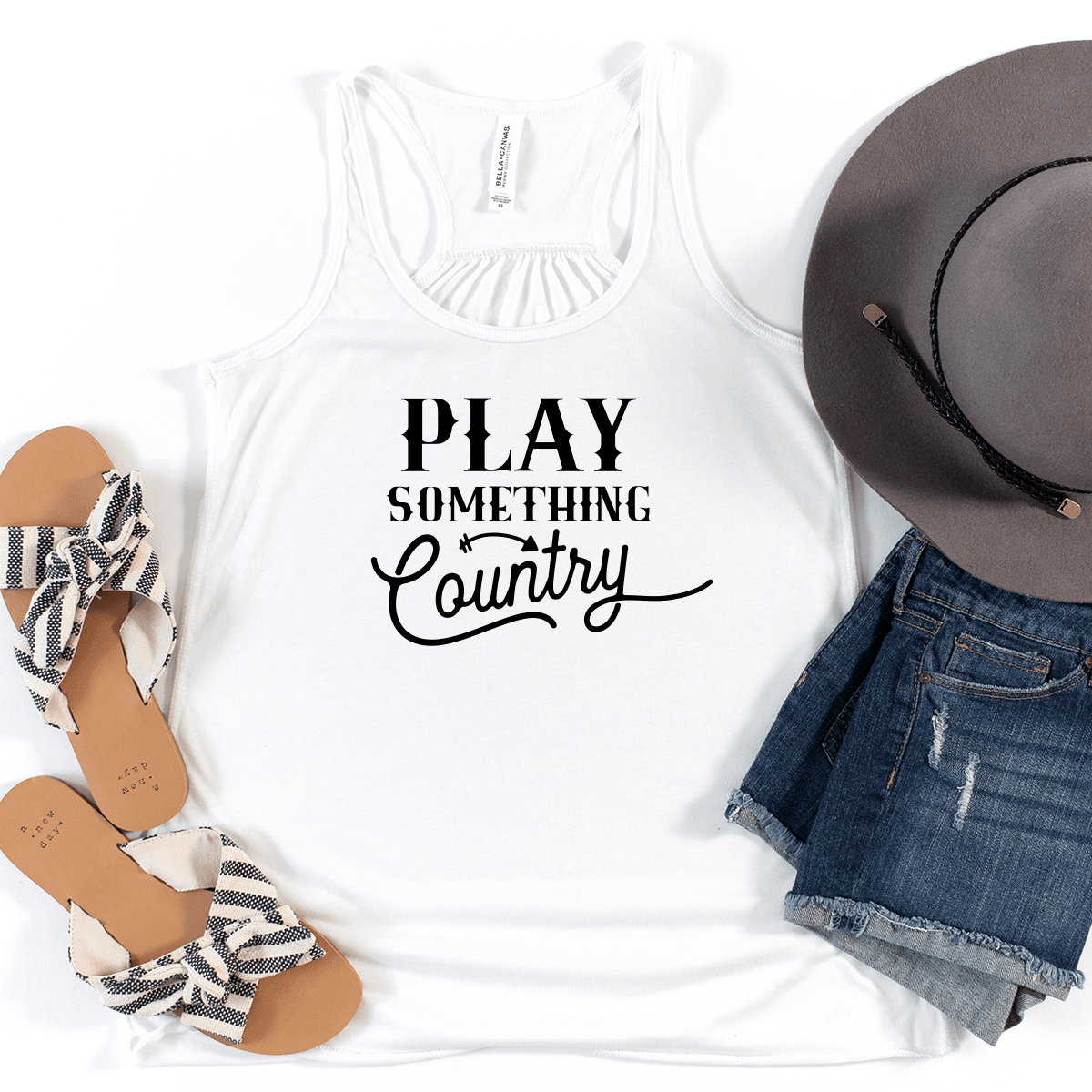Play Something Country - Bella+Canvas Racerback Tank